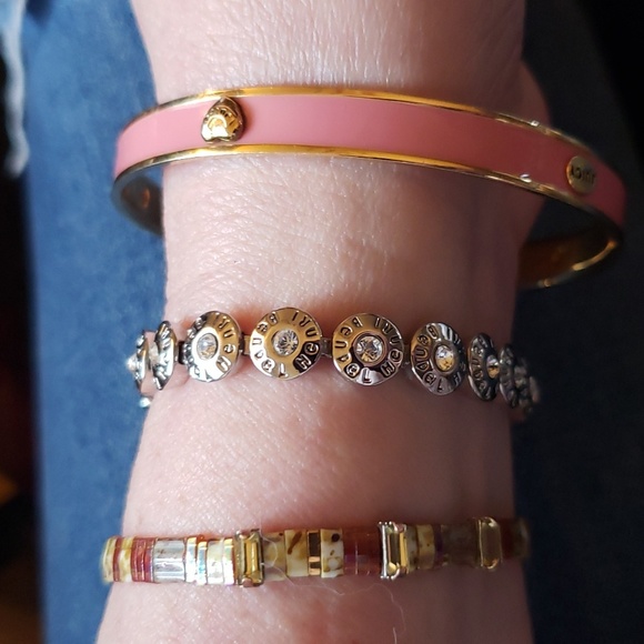 Henri Bendel Vintage "Buckle up Baby" Rivet Bracelet Silver - Picture 11 of 12